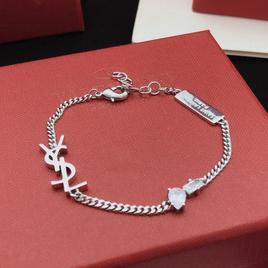 Saint White Gold Chain Bracelet