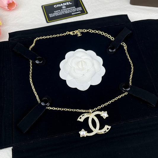 CC Big Star Gold Chain Necklace