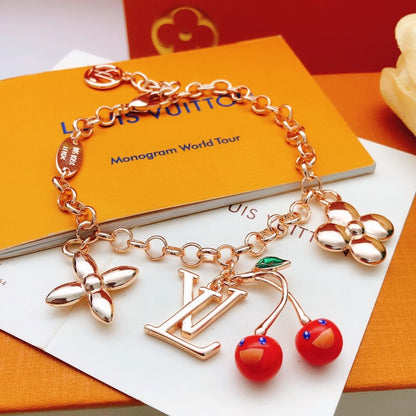 Louis Blossom Cherry Gold Bracelet