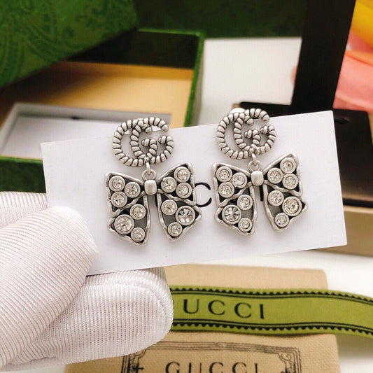 GG Diamond Butterfly Earrings