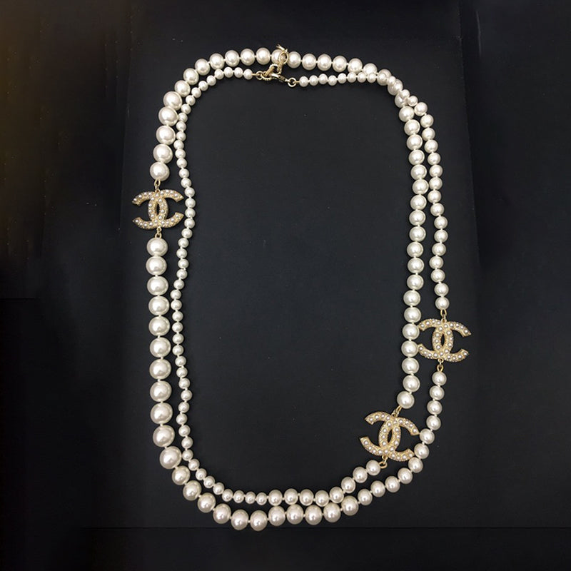 CC 100th Anniversary Pearl Long Necklace