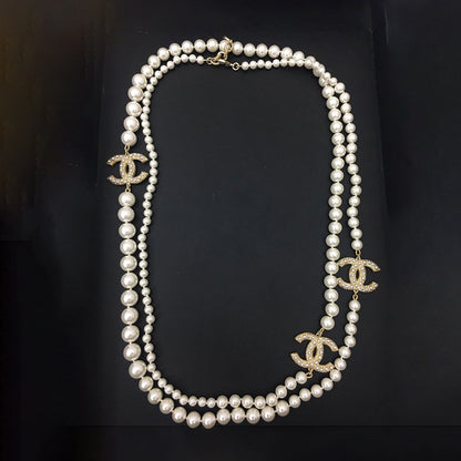 CC 100th Anniversary Pearl Long Necklace