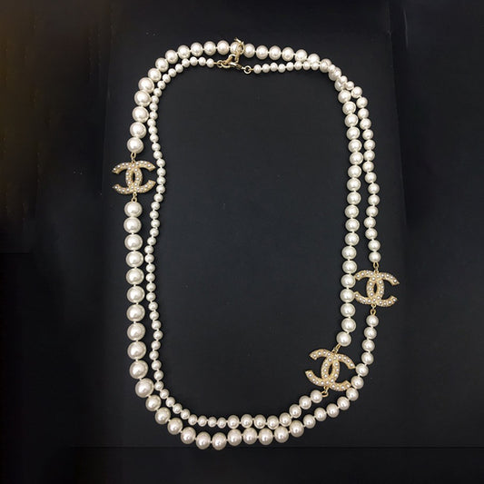 CC 100th Anniversary Pearl Long Necklace