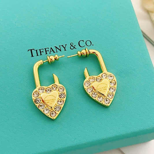 Tiff Diamond Heart Earrings