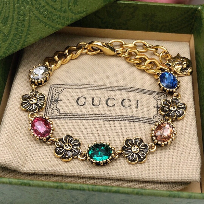 GG Interlocking G Color Crystal Bracelet