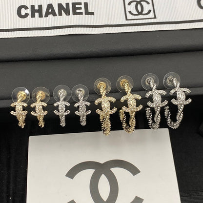 18K CC Coco Diamond Earrings