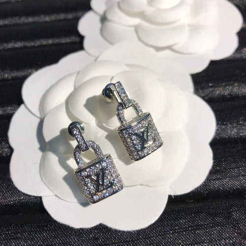 Louis Diamond Lock Earrings