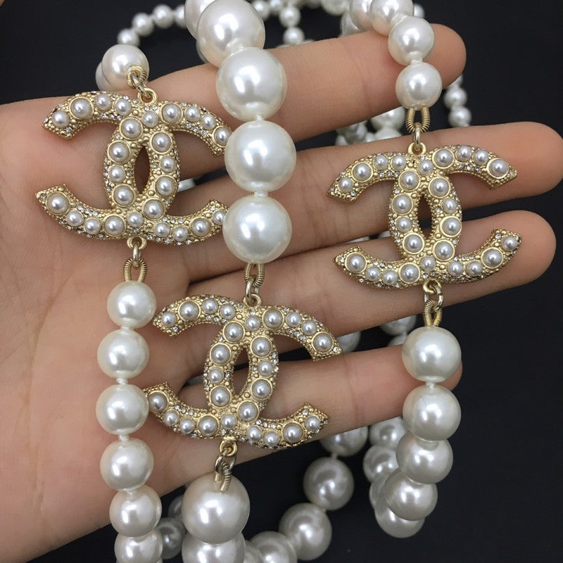 CC 100th Anniversary Pearl Long Necklace