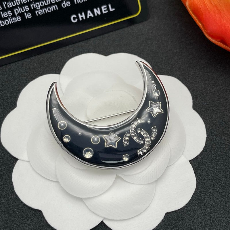 CC Moon Gold Brooch