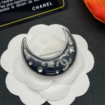 CC Moon Gold Brooch