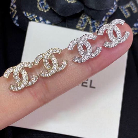 18K CC Classic Diamond Earrings