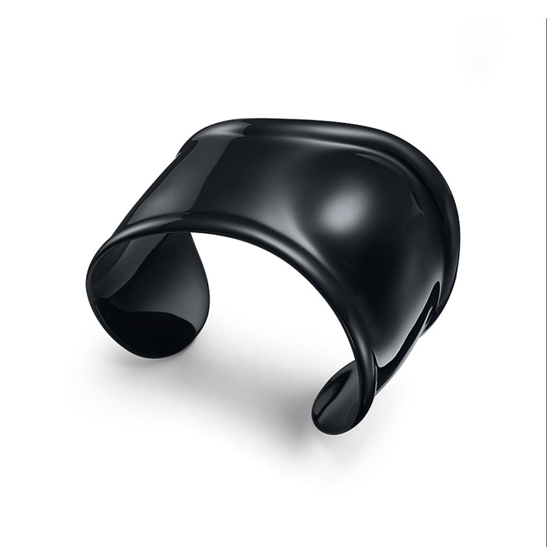 Tiff Elsa Peretti Small Bone Cuff Black Bracelet