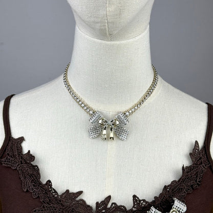 CC 25K Bow Tie Choker Necklace