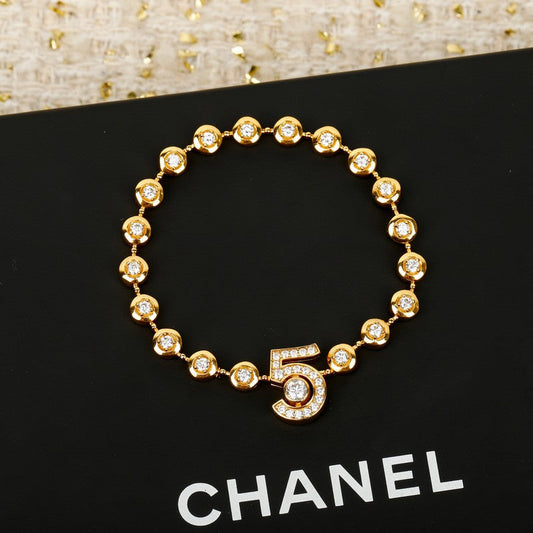 CC NO.5 Diamond Gold Bracelet