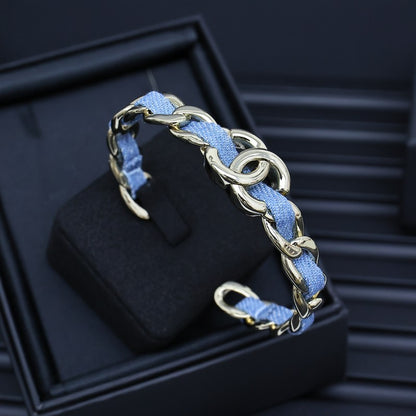 CC 25P Denim Blue Open Cuff Bracelet