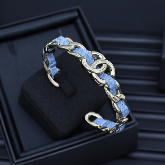 CC 25P Denim Blue Open Cuff Bracelet