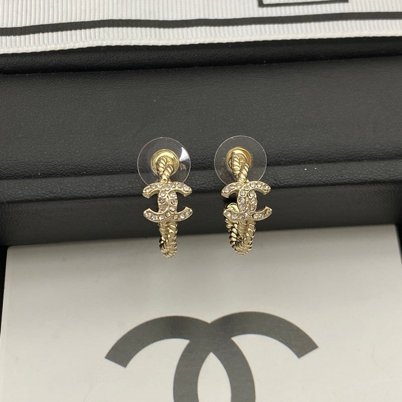 18K CC Coco Diamond Earrings