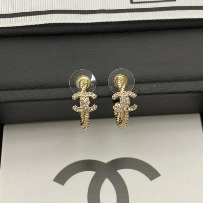 18K CC Coco Diamond Earrings