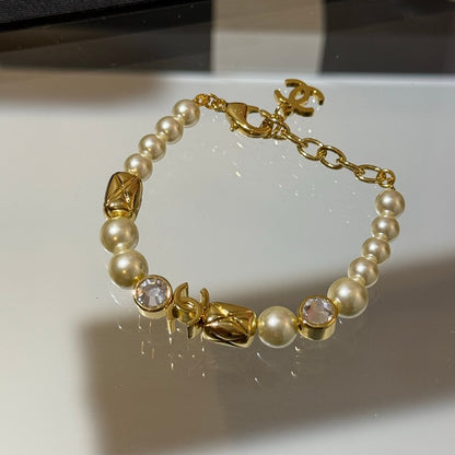 CC 26P Diamond Pearl Gold Bracelet