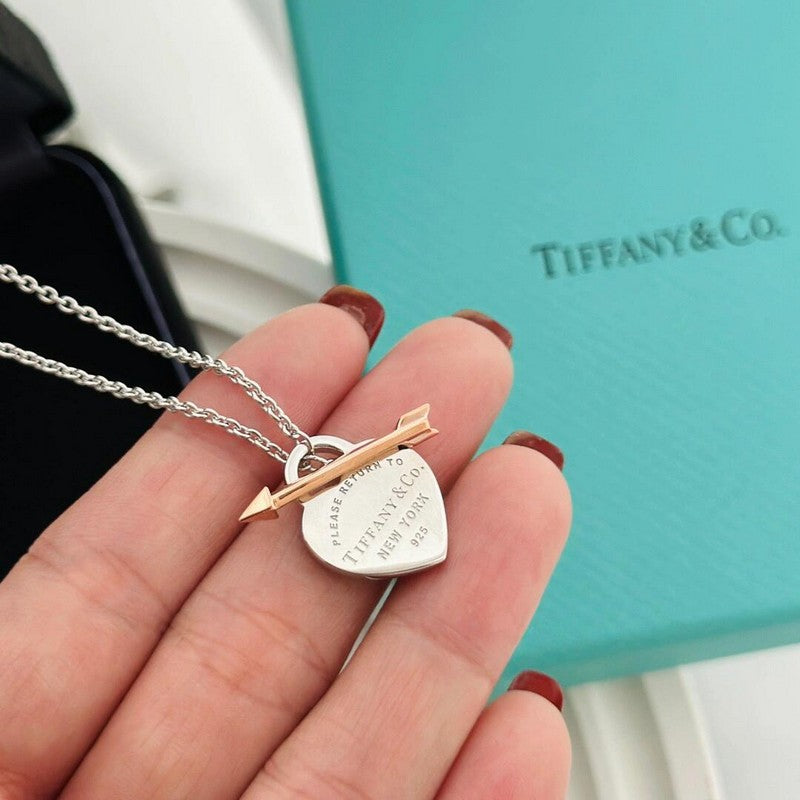18K Tiff Heart Bow Necklace