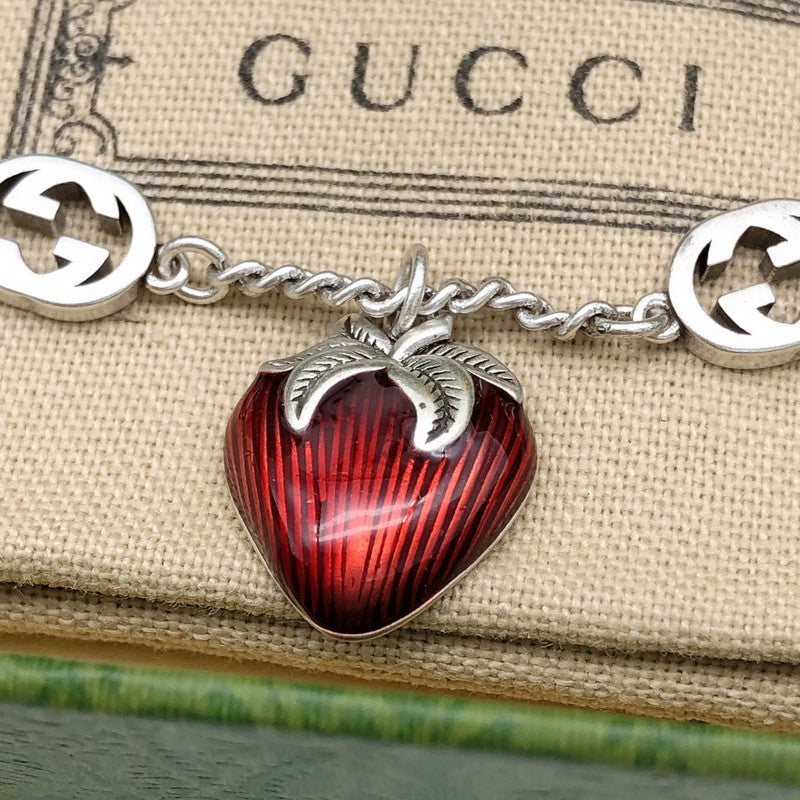 GG Interlocking G Strawberry Bracelet