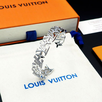 Louis Monogram White Gold Bracelet