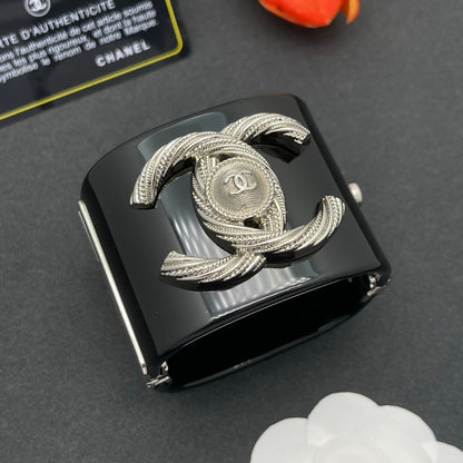 CC Gold Black Resin Bracelet