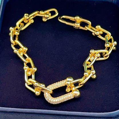 Tiff HardWear Diamond Gold Bracelet