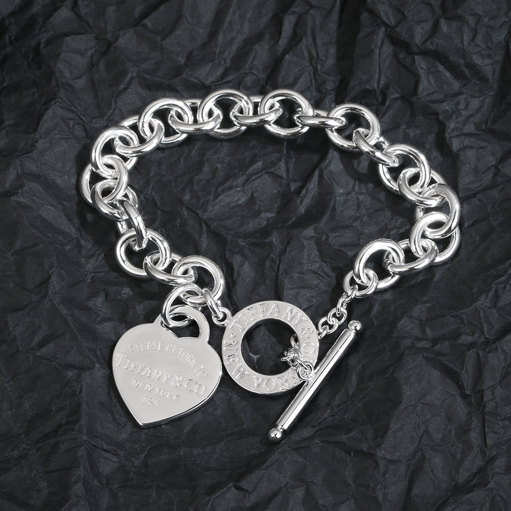 Tiff Heart Tag Bracelet