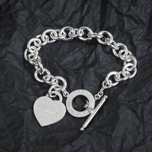 Tiff Heart Tag Bracelet