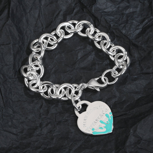Tiff Heart Tag Bracelet