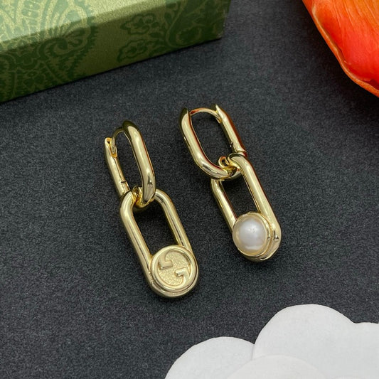 GG Pearl Link Earrings