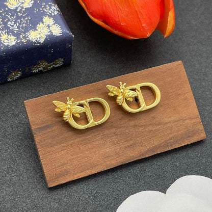CD Bee Gold Earrings