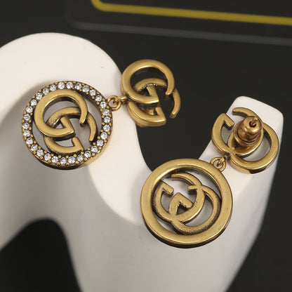 GG Crystals Vintage Earrings
