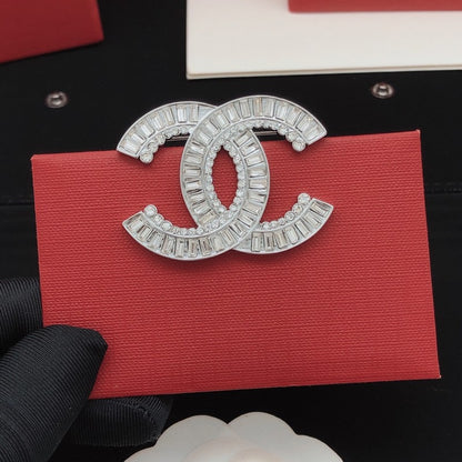 CC Crystal Gold Brooch