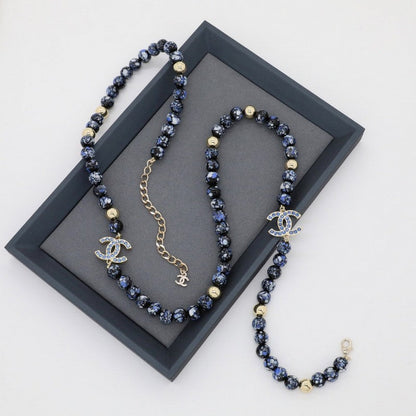 CC Black Pearl Long Necklace