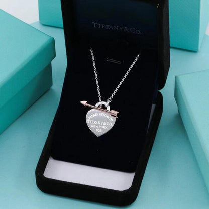 18K Tiff Heart Bow Necklace