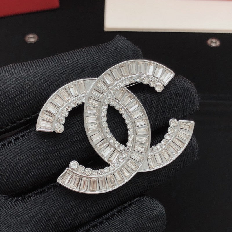 CC Crystal Gold Brooch