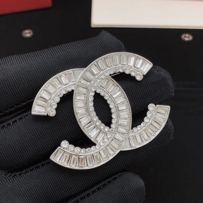 CC Crystal Gold Brooch