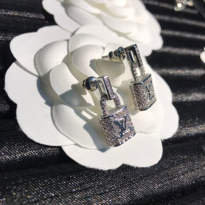 Louis Diamond Lock Earrings