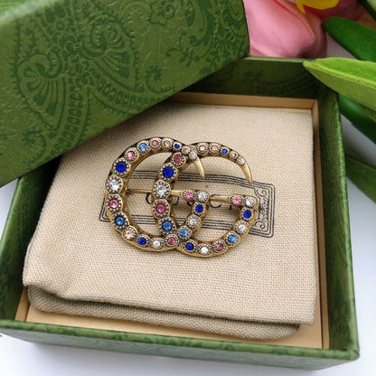 GG Color Crystal Brooch