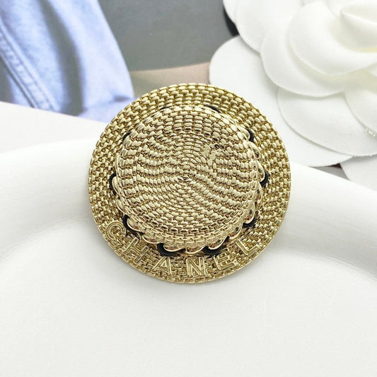 CC Hat Gold Brooch