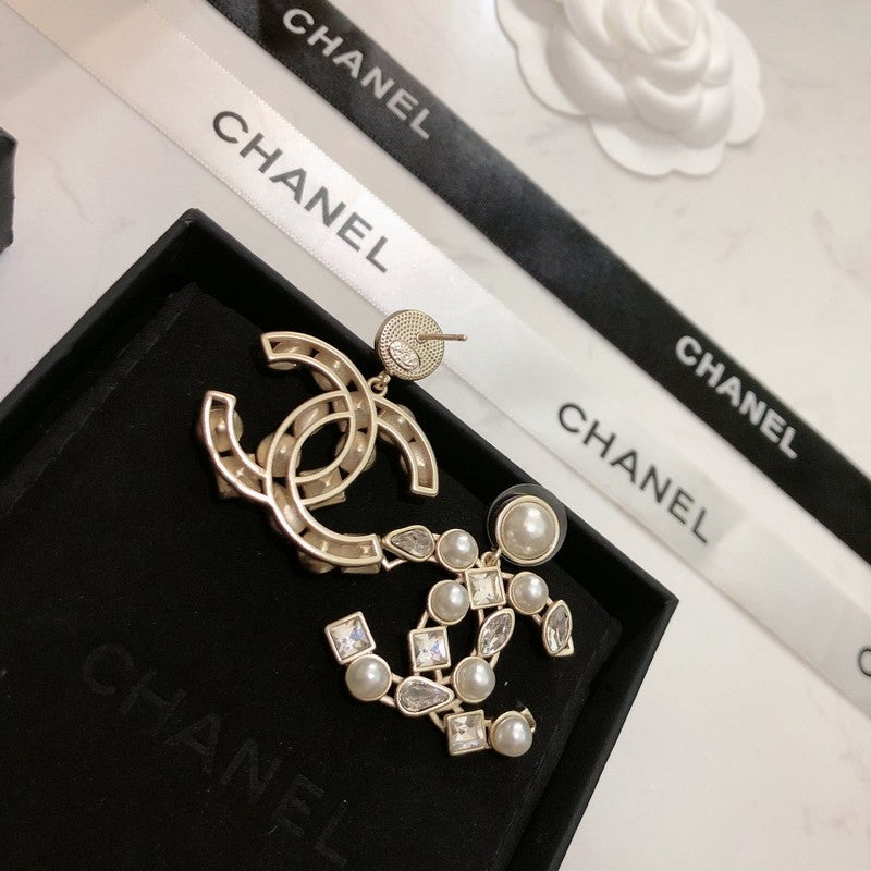 CC Pearl Gold Earrings