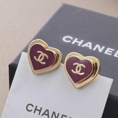 CC Black & Red Heart Earrings