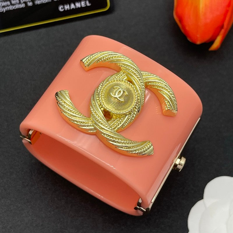 CC Gold Pink Resin Bracelet