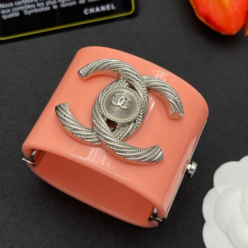 CC Gold Pink Resin Bracelet