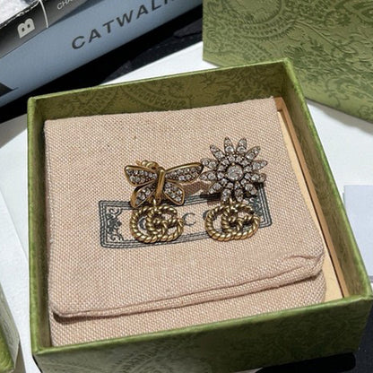 GG Diamond Butterfly Earrings