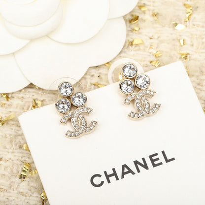 CC 23C Three Diamond Earrings
