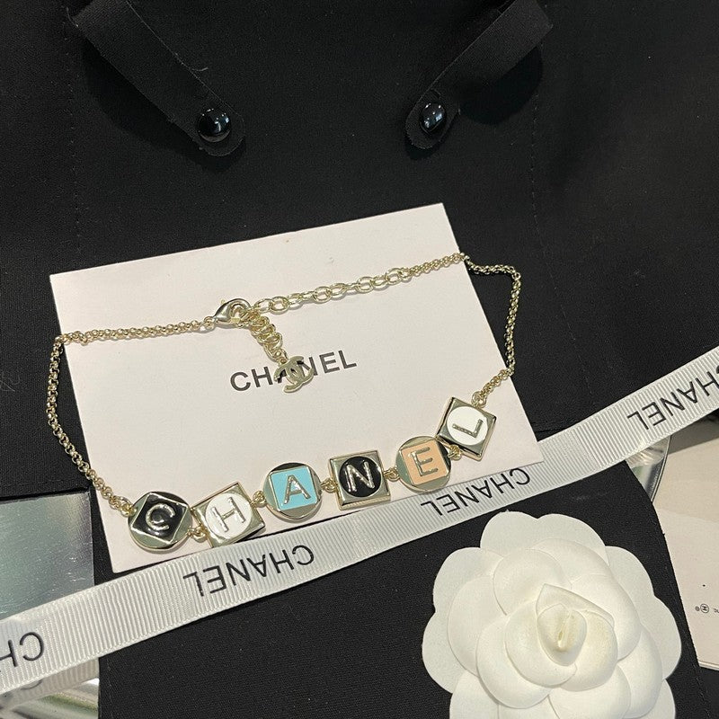 CC Color Logo Choker Necklace