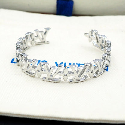 Louis Monogram White Gold Bracelet
